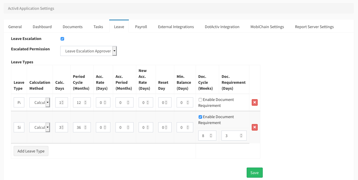 How To Add A New Leave Type - DotActiv PowerBase